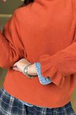 Conrad Batwing Ruffle Cuff Knit Ginger